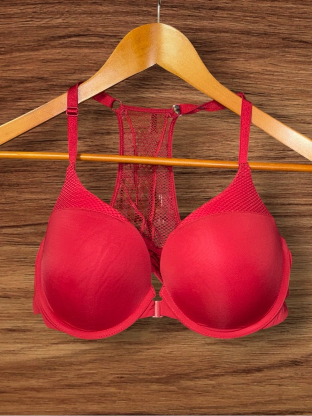 Victoria's Secret Red Lace Racerback Push-Up Bra